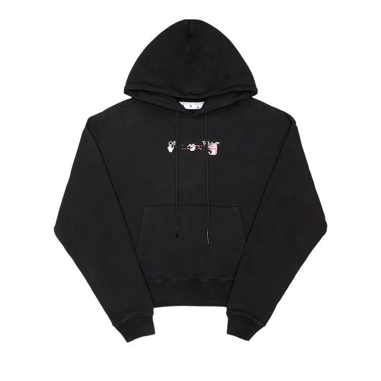 Off-White Acrylic Arrow Over Hoodie 'Black/Fuchsia'