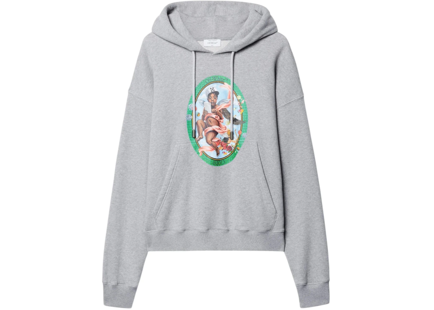 OFF-WHITE Fresco Oval Skate Hoodie Grey