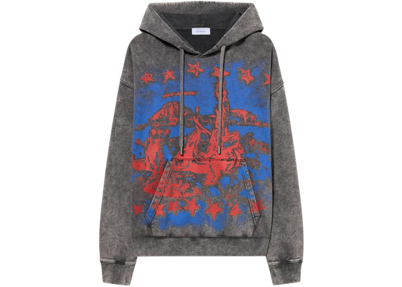 OFF-WHITE Desert Skate Hoodie Vintage Black/Dazzling Blue/High Ris