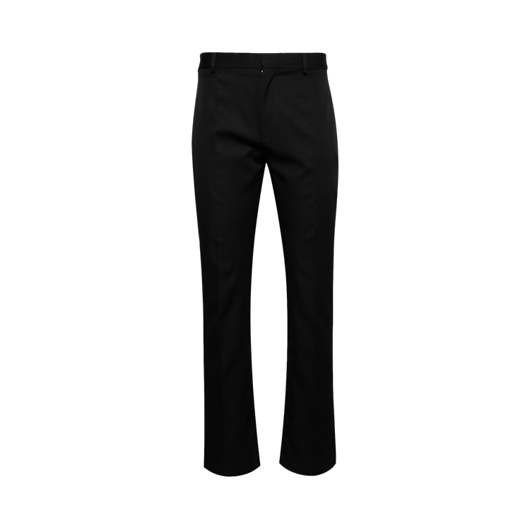 Off-White Emblem Wool Slim Zip Detail Pant 'Black/Black'