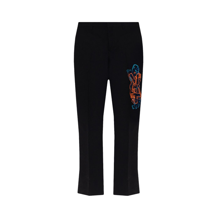 Off-White Graf Coupe Slim Pant 'Black/Fluorescent Orange'