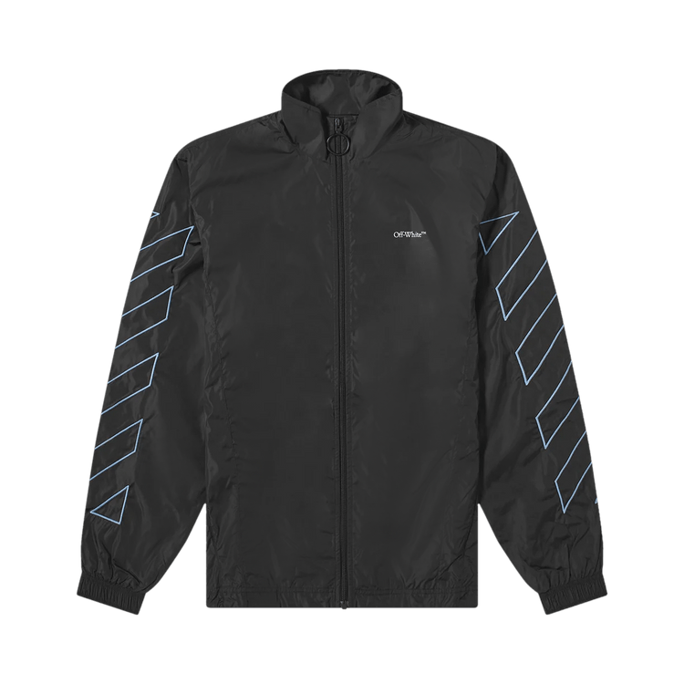 Off-White Diag Nylon Jacket 'Black/Light Blue'