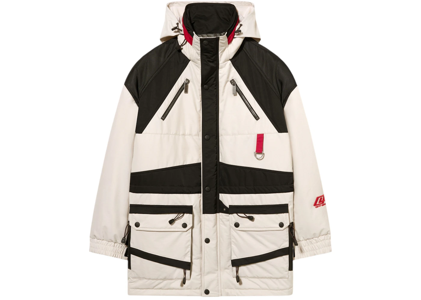 OFF-WHITE Sporty Color Block Parka Off White/Black