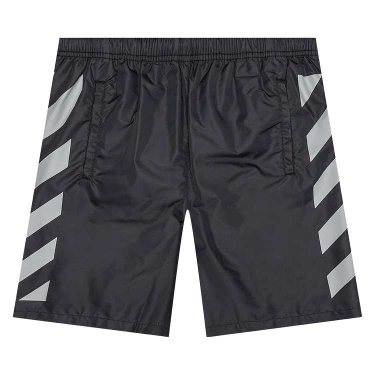 Off-White Diag Surfer Swimshorts 'Black/Black'