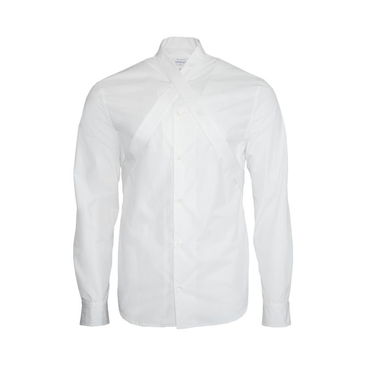 Off-White Emblem Heavycot Collar Shirt 'White/White'
