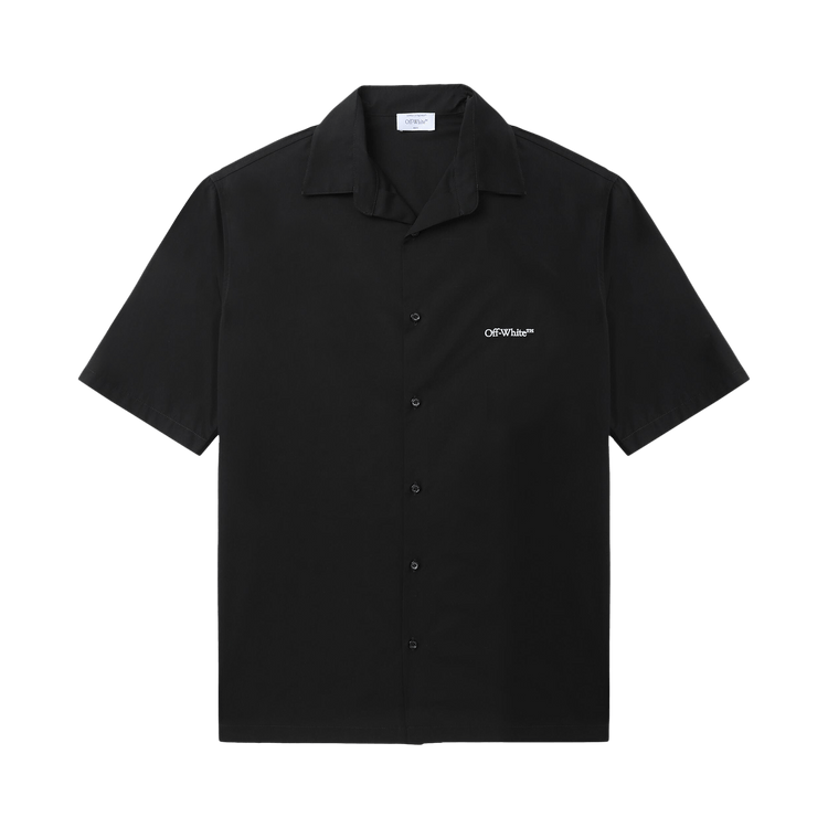 Off-White Gothic Arrow Poplin Bowling Shirt 'Black/White'