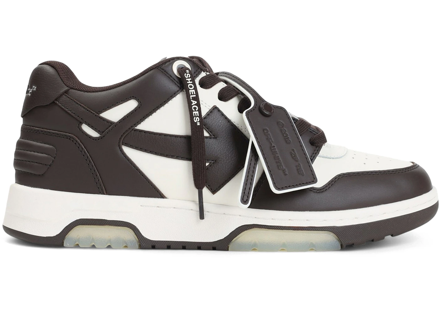 OFF-WHITE Out Of Office OOO Low Tops Chocolate White