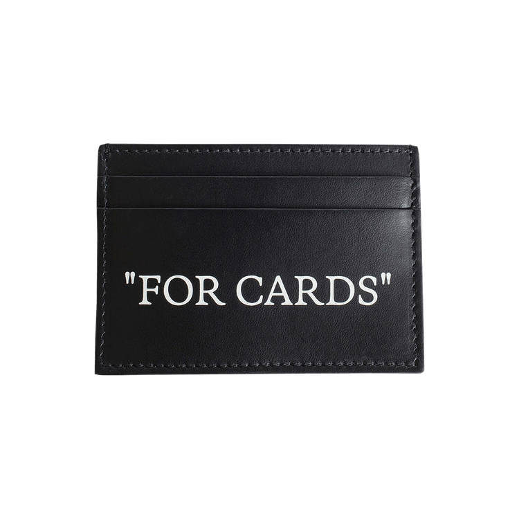 Off-White Quote Bookish Leather Cardholder 'Black/White'