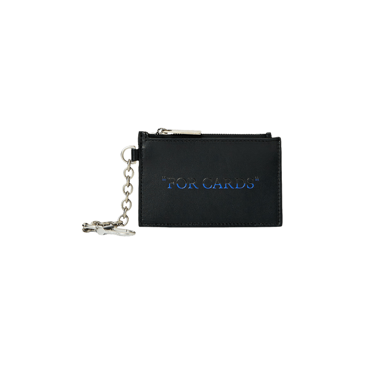 Off-White Quote Bookish Key Ring Card Case 'Black/Blue'