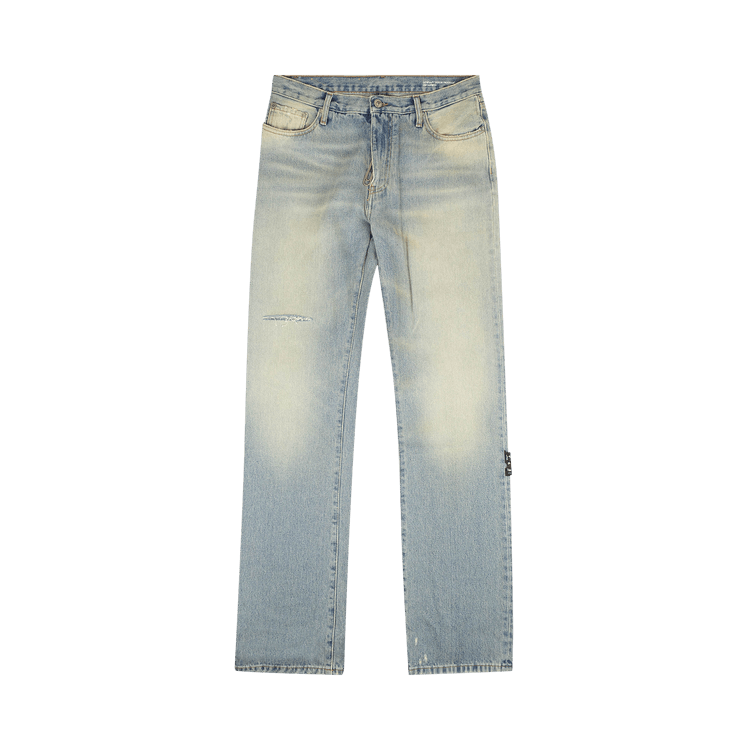 Off-White Distressed Dirty Jean 'Blue'