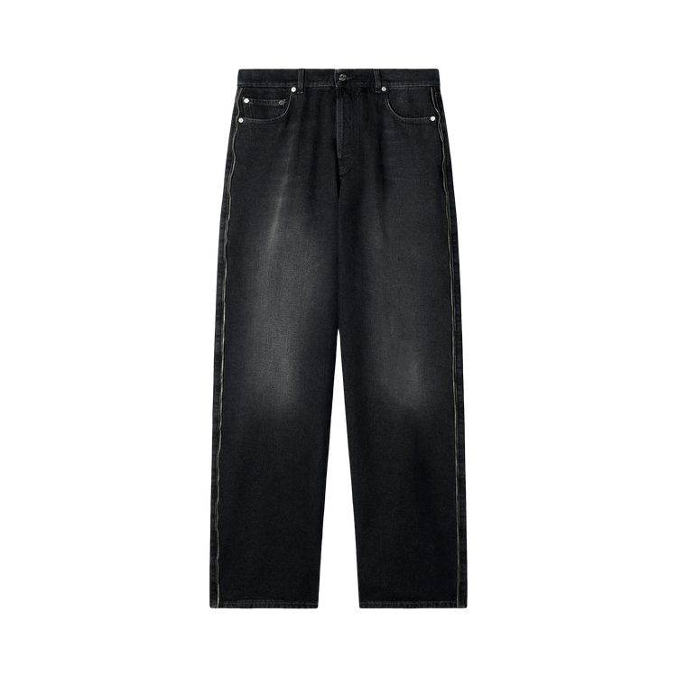 Off-White Zip Trim Loose Fit Jeans 'Grey'
