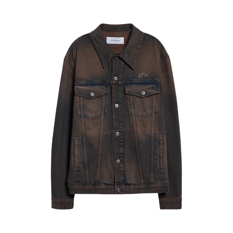 Off-White Overdyed Den Skate Jacket 'Brown'