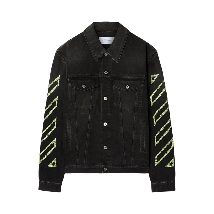 Off-White Fresco Diag Arrow Den Skate Jacket 'Blue'