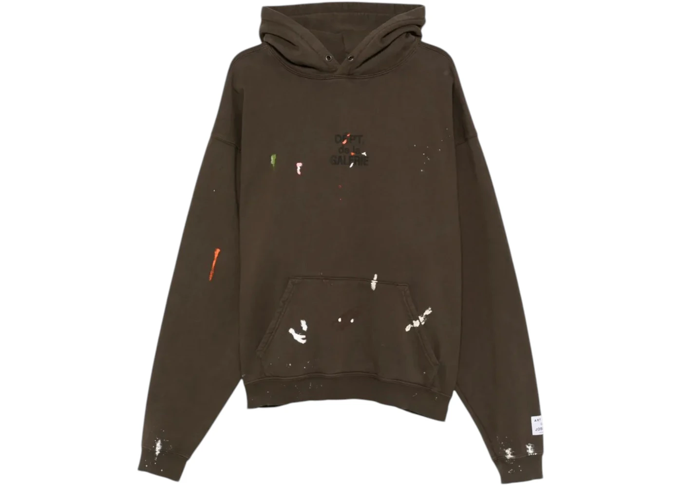 Gallery Dept. French Logo Painted Hoodie Sepia