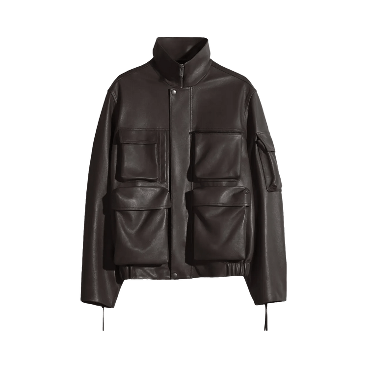 Lemaire Pockets Leather Blouson 'Moka'