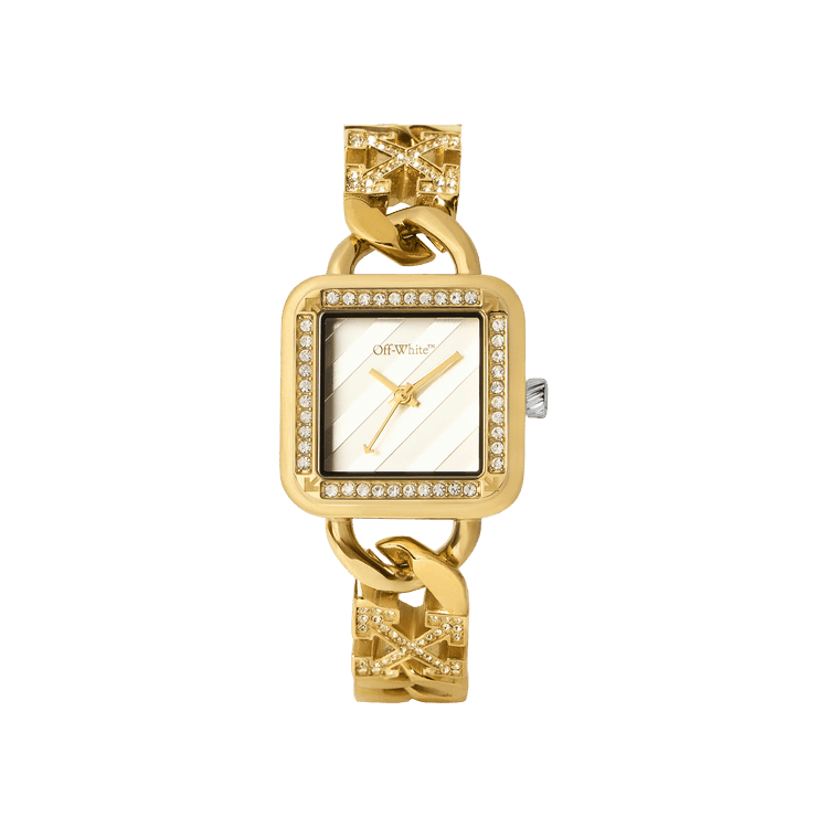 Off-White Street Bling Crystal Watch 'Gold'