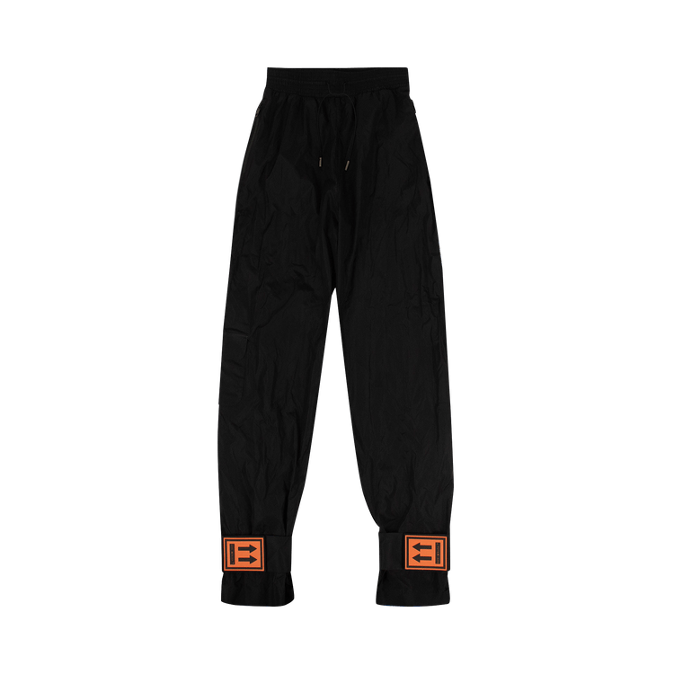 Off-White Nylon Elastic Waist Logo Jogging Pants 'Black'
