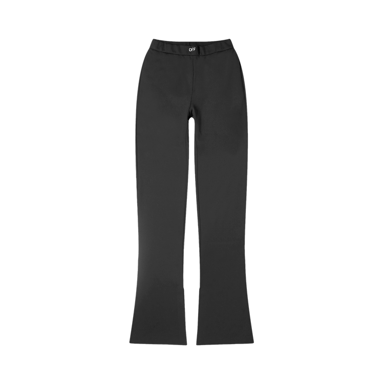 Off-White Sleek Split Leggings 'Black/White'