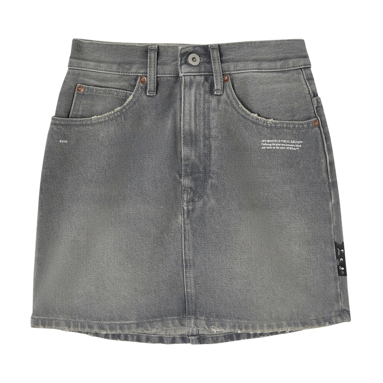 Off-White Denim Mini Skirt 'Grey'