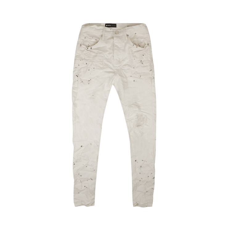 PURPLE BRAND Paint Blowout Denim Pants 'White'