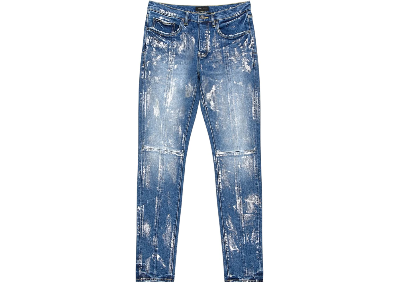 Purple Brand Angel Silver Foil Cross Jeans Indigo
