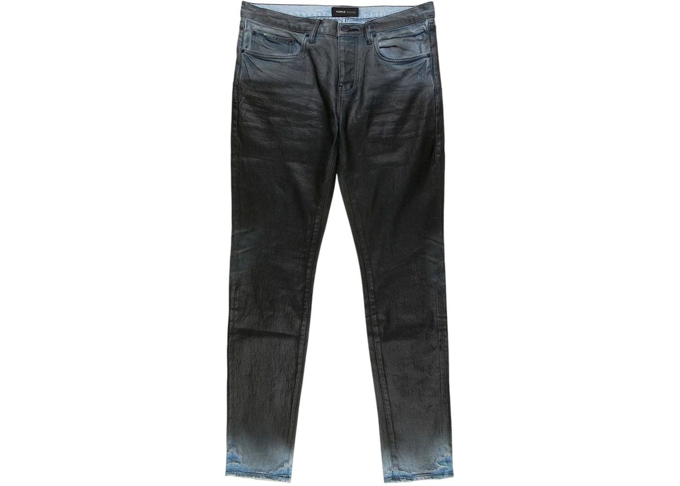 Purple Brand Skinny Black Coated Jeans Black