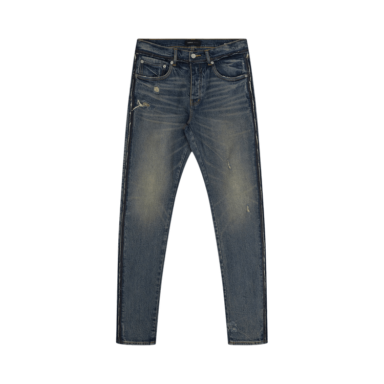 PURPLE BRAND Skinny Shadow Seam Coated 'Dark Indigo'