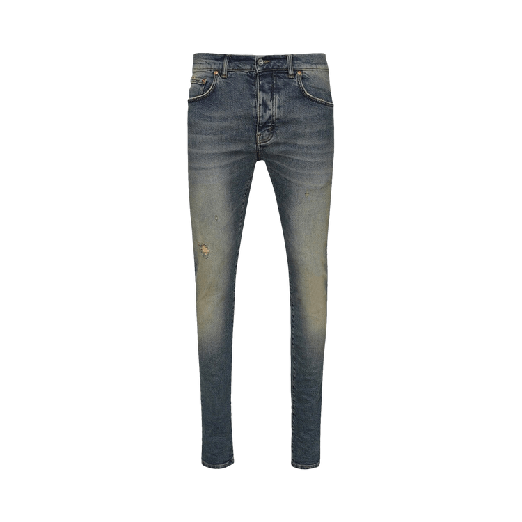 PURPLE BRAND Worn Faded Jeans 'Mid Indigo'