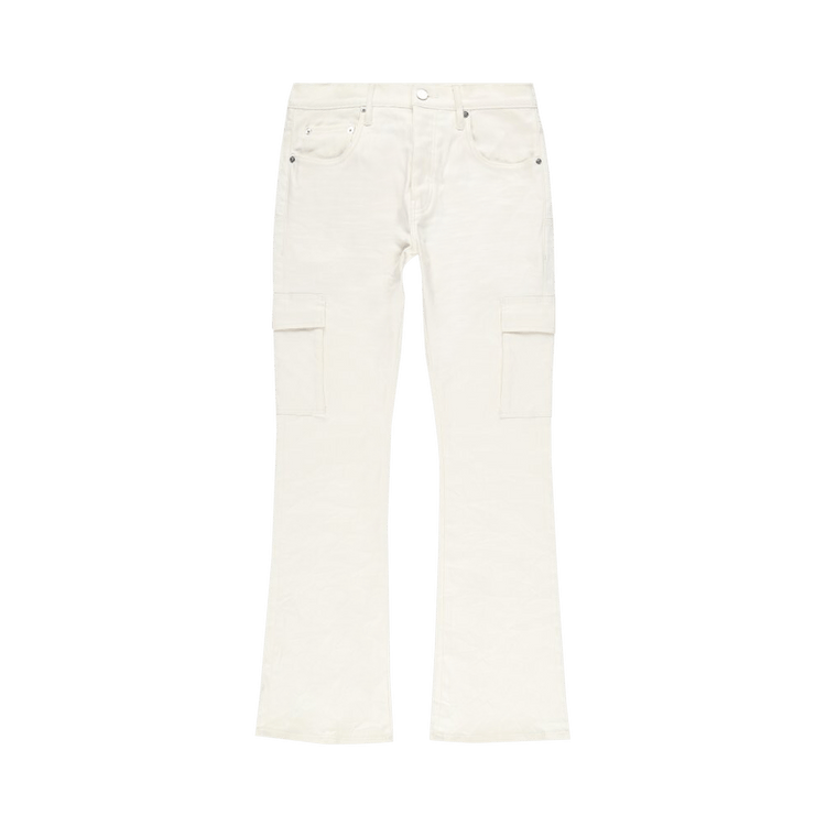 PURPLE BRAND Flare Cargo 'White Patent Film'