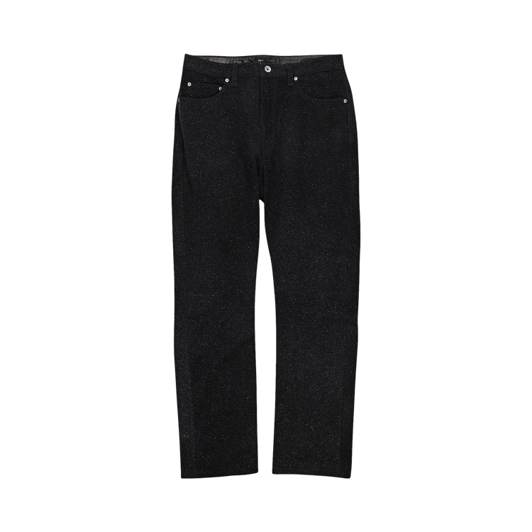 PURPLE BRAND Leather Relaxed Fit Pant Skinny Jeans 'Black'