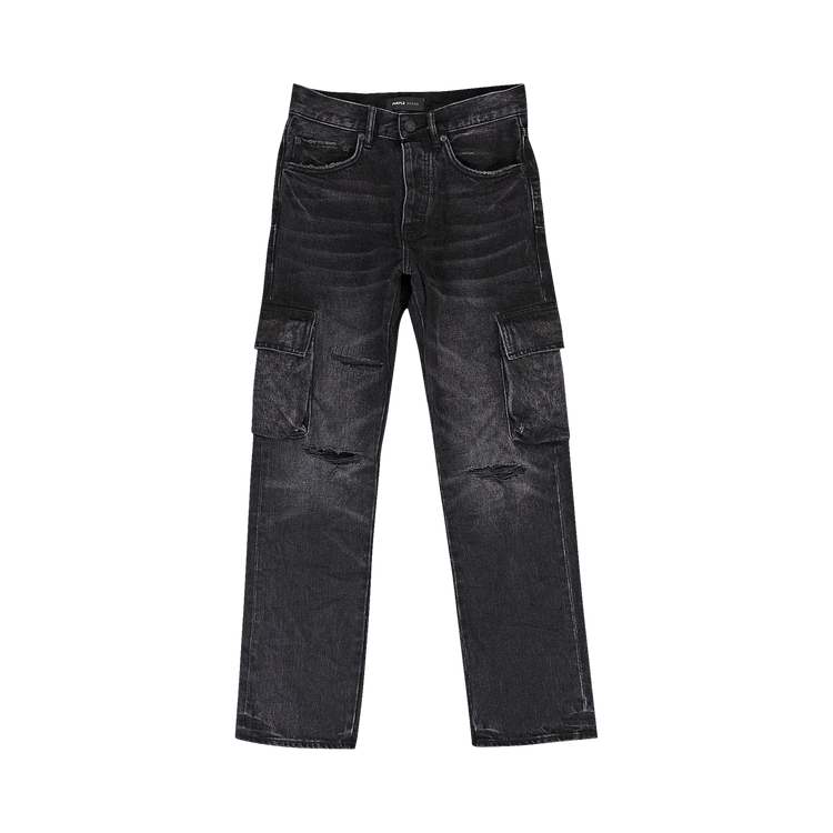 PURPLE BRAND Relaxed Cargo Skinny Jeans 'Black'
