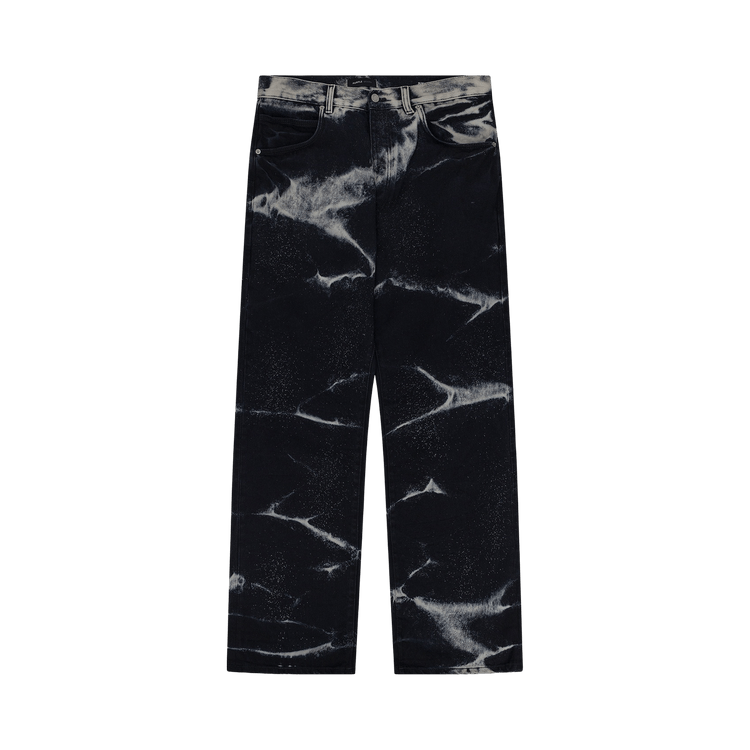 PURPLE BRAND Marble Coated Baggy Fit Jeans 'Black'