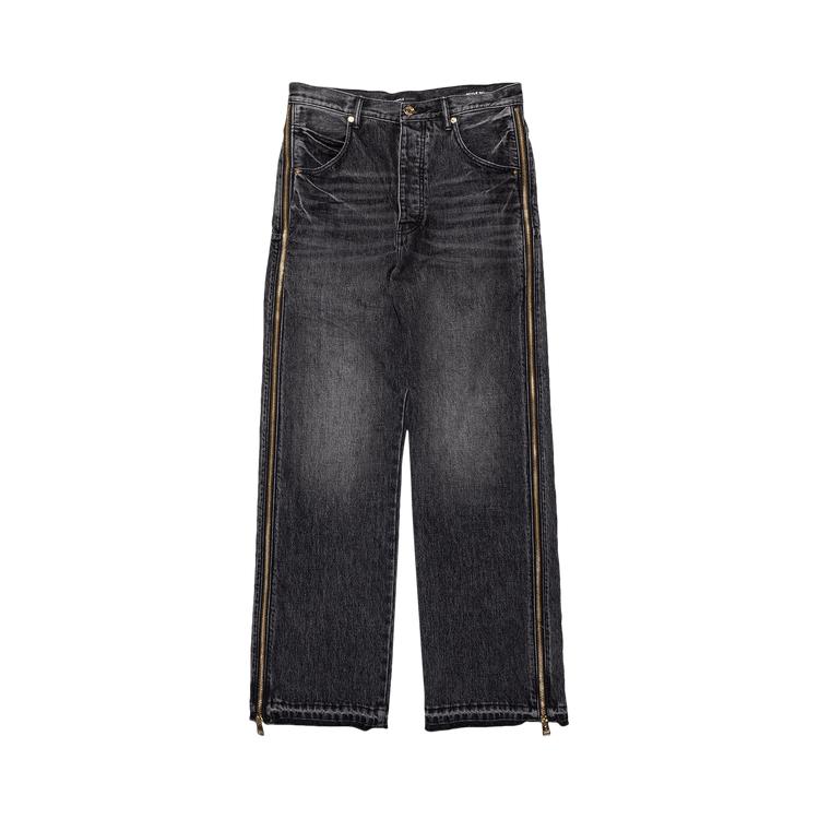 PURPLE BRAND Full Side Zip Skinny Jeans 'Black'
