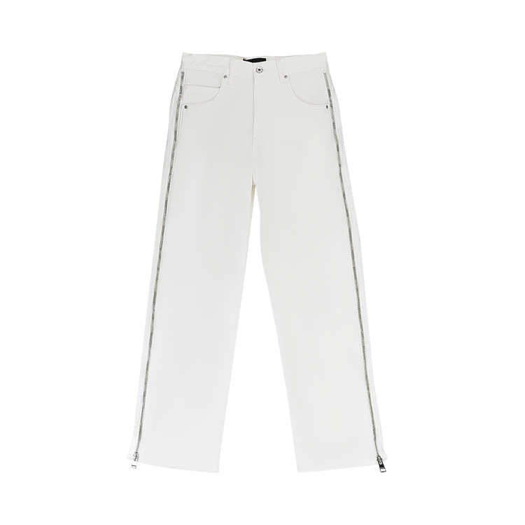 PURPLE BRAND Full Side Zip Skinny Jeans 'White'