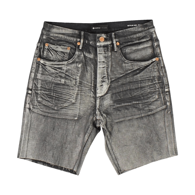 PURPLE BRAND Washed Iridescent Pearl Shorts 'Black'