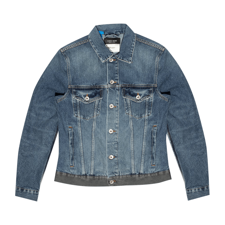 PURPLE BRAND Framis Fray Denim Jacket 'Blue'