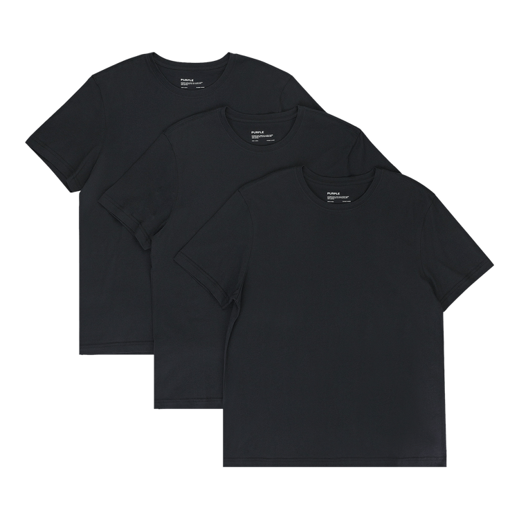 PURPLE BRAND Clean Jersey Short-Sleeve Tee (3 Pack) 'Black'