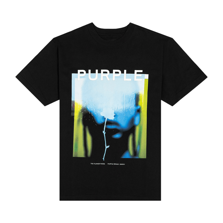 PURPLE BRAND HWT Jersey Flower Tee 'Black'
