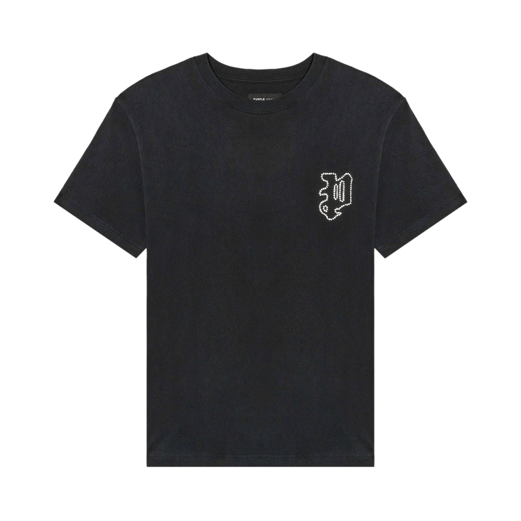 PURPLE BRAND Gothic Crystalong Sleeve Tee 'Black'