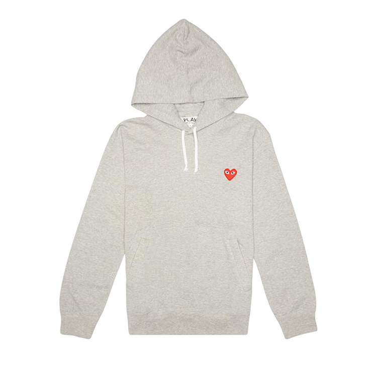 Comme des Garçons Play Small Heart Hooded Sweatshirt 'Grey'