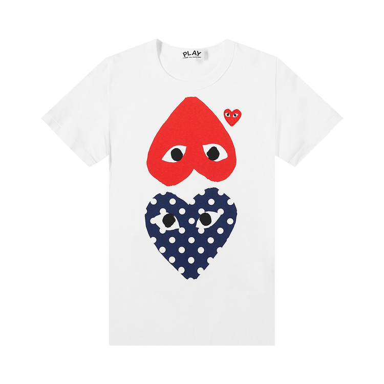 Comme des Garçons PLAY Polka Dot Mix Heart T-Shirt 'White'