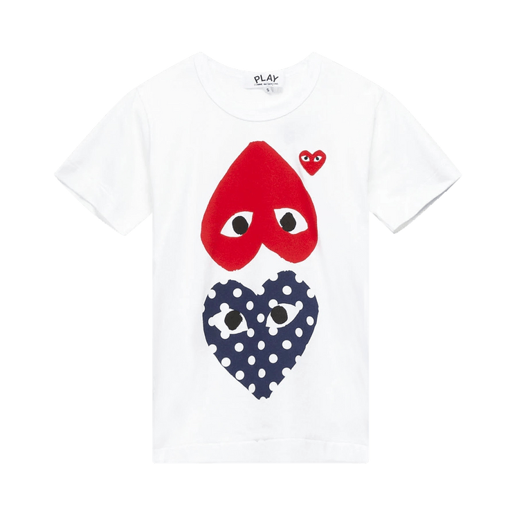 Comme des Garçons PLAY Polka Dot Heart Tee 'White'