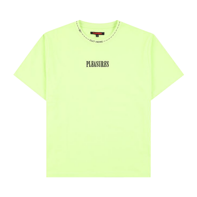 Pleasures Cut Here Heavyweight Shirt 'Lime'