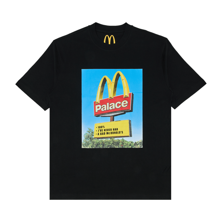 Palace x McDonald's Sign T-Shirt 'Black'
