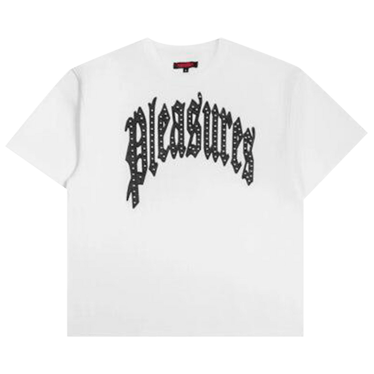 Pleasures Twitch Studded Crewneck T-Shirt 'White'