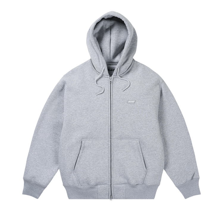 Palace Thermal Bonded Zip Hood 'Grey Marl'
