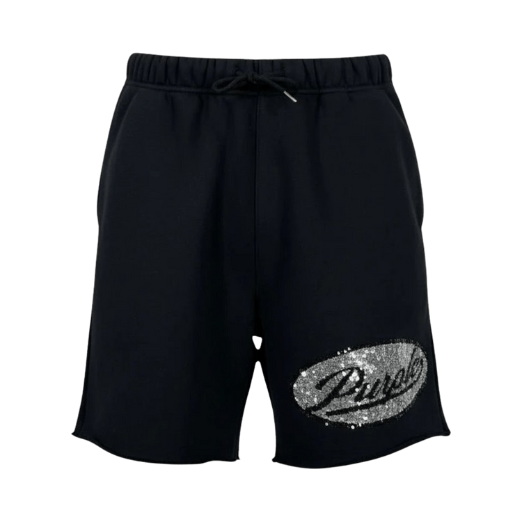 PURPLE BRAND Heavyweight Fleece Raw Hem Short 'Black'