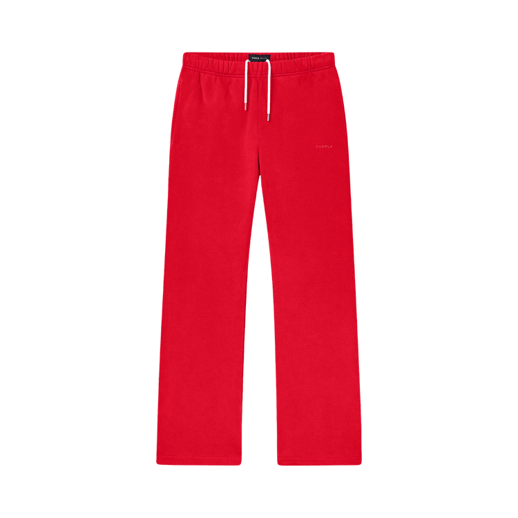 PURPLE BRAND Fleece Flared Pant 'Red'