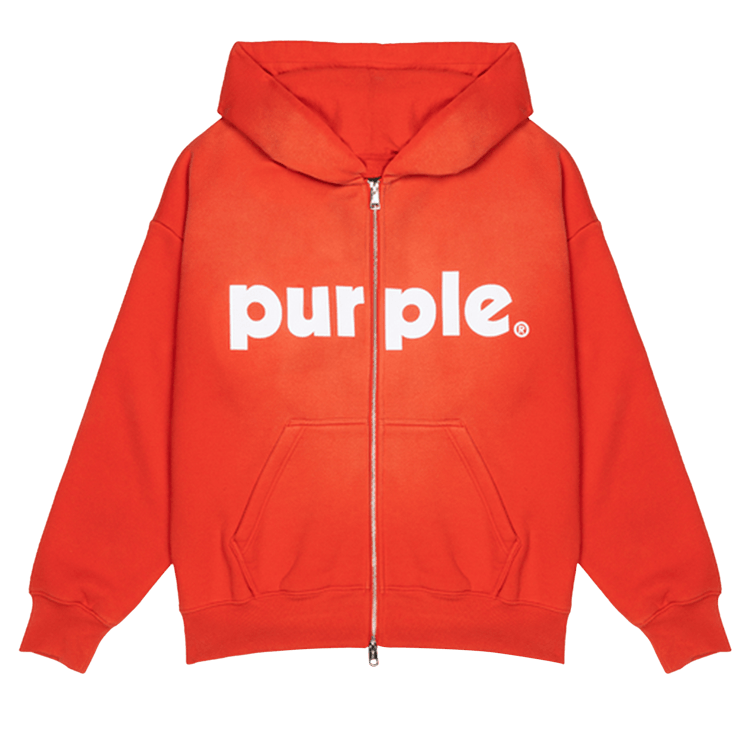 PURPLE BRAND HWT Fleece Full Zip Hoodie 'Red'