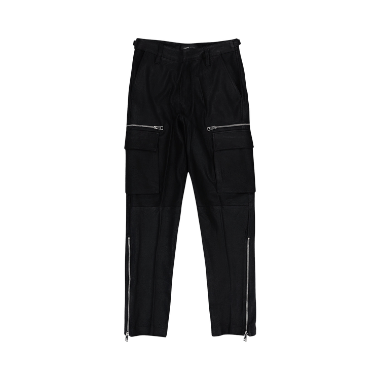 PURPLE BRAND Suede Zip Cargo Pant 'Black'